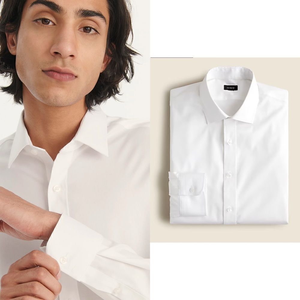 J. Crew Men's White Dress Shirt